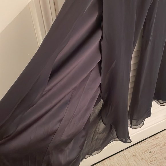 ST. JOHN Silk Side Slit Layered Dressy Pants - Picture 4 of 8